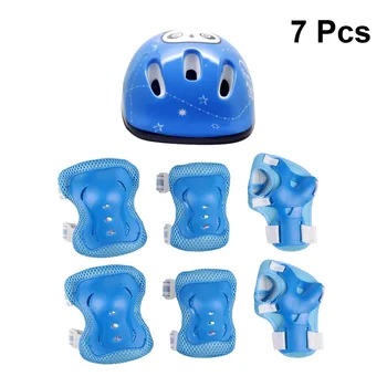 

7pcs Kids Protective Gear Shock Absorbent Professional Outdoor Wrist Guards for Roller Skating