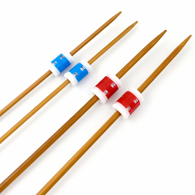 10 Picee Per Pack Plastic Knit Counter Knitting Crochet Stitch Marker Row 5 Large Size and Small Blue Red | Дом и сад