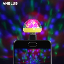 ANBLUB USB сценический светильник, диско-музыка, магический шар, лампа, изменение цвета, Клубные, вечерние, Домашний Светильник, ing Effect для мобильного телефона, ПК, power Bank