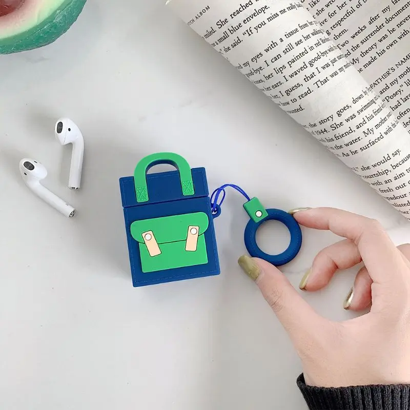 Candy Color Backpack Pattern Soft Silicone Protective Cover Shockproof Case Skin with Lanyard for smart watch