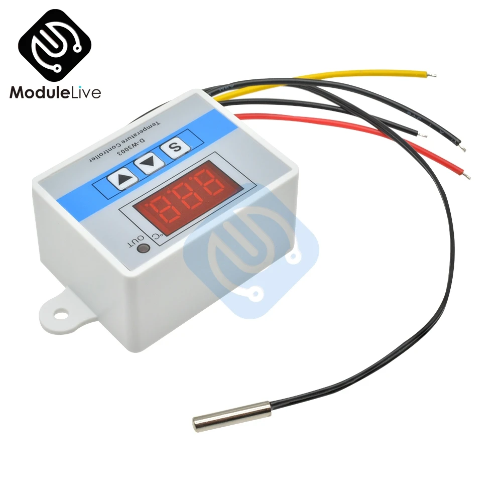 DC 12 В W3003 светодиодный цифровой термостат температура контроллер нагрева охлаждения сенсор для Аквариум инкубатор заменить W1209