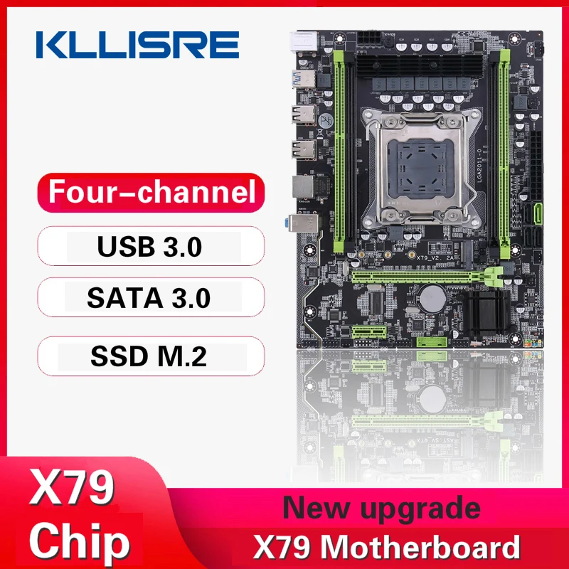 Материнская плата Kllisre X79 четырехканальная USB 3 0 STAT M.2 NVME поддержка процессора Xeon LGA
