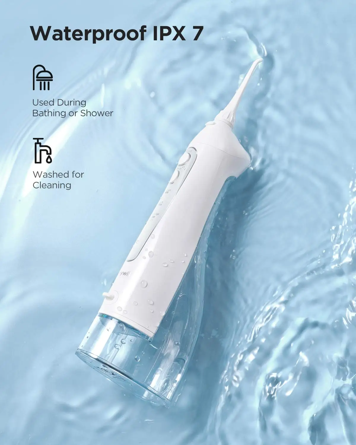 Modos à Prova Fairywill Água Flosser Recarregável Oral Irrigador Dental 3 Dipágua Ipx7 300ml Tanque Jato Dentes Mais Limpo Usb 5 Irrigadores orais