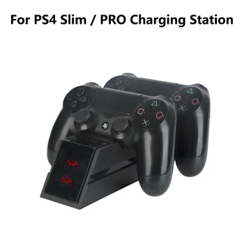 

HYMIKO Dual USB Controller Charger Charging Stand For PS4 Controller Charging Station for PS4/PS4 Slim/PS4Pro with LED Indicator