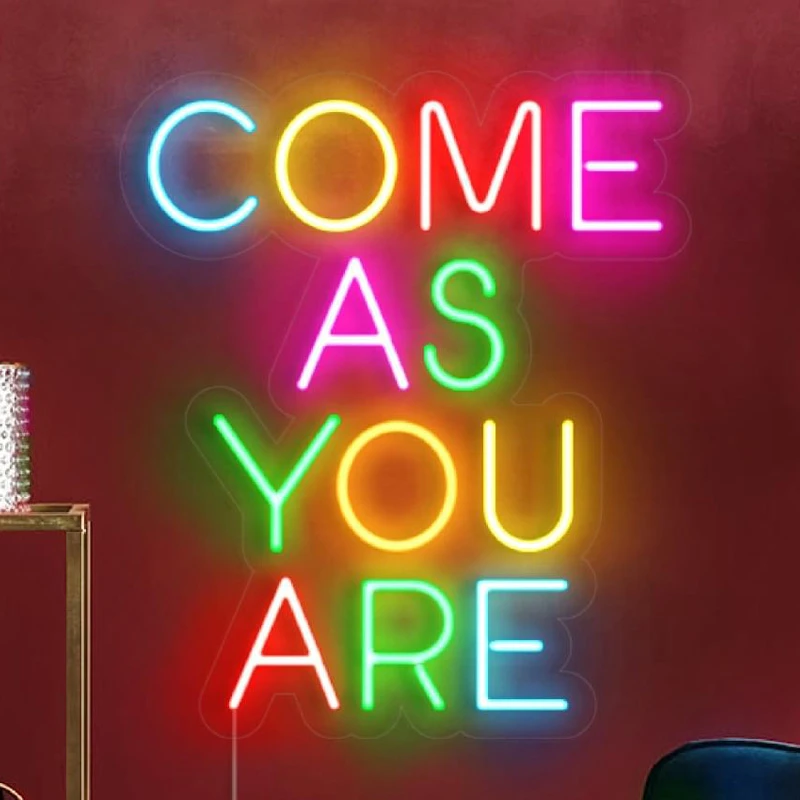 Custom Made Neon Sign for Come As You Are LED Wall Lights Party Wedding Shop Window Restaurant Birthday Decoration | Лампы и освещение
