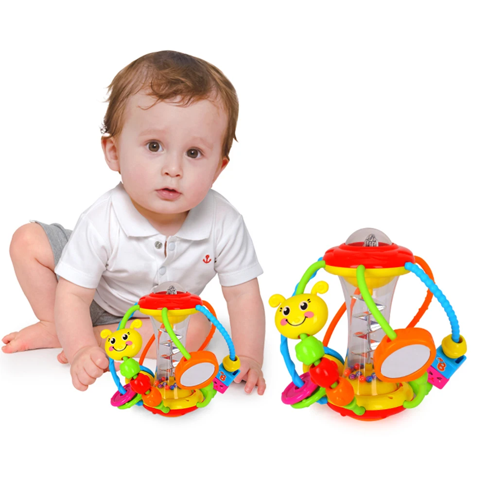 

Baby Rattles Hand grabbing ball rattle toy early Educational Babies Grasping Multifunction Balls hold grip shake beads crawling