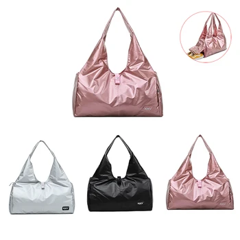 

Women Gym Bag Shoe Compartment Waterproof Nylon Sport Bags For Yoga Fitness Travel Handbag Outdoor Sport Training Storage Bags