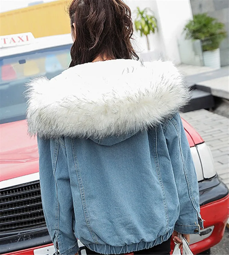 Теплая женская зимняя мотоциклетная бархатная куртка, женская короткая куртка с отворотами, меховая Толстая Корейская версия, плюс бархатная куртка, куртка-бомбер - Цвет: white