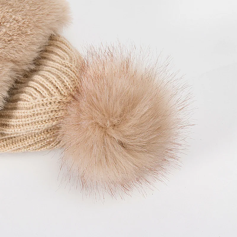 Winter Fur Hat For Women Men Warm Soft Beanies Knitted Cap Quality Faux Fur Bomber Hats Russian Ski Hat bonnet
