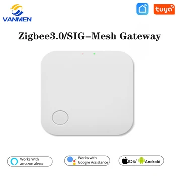 

Tuya Zigbee+Wifi Gateway Hub Device，Smart Home，APP Remote Control Linkage Central，Support Alexa/Google Home/Siri