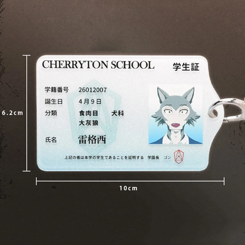 Милый аниме BEASTARS ID держатель для карт студенческий мультфильм брелок набор для защиты карт акриловый чехол для визиток