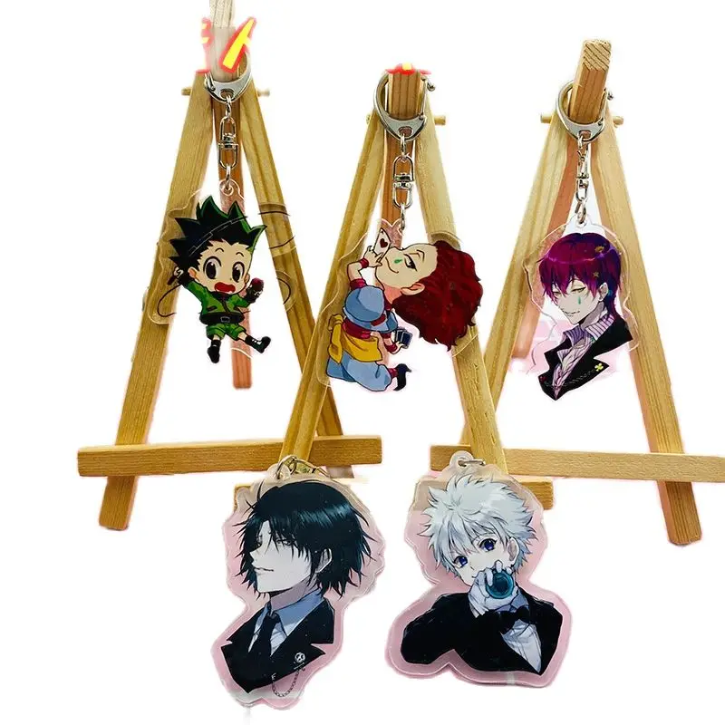 Hunter x Anime Keychain Killua Zoldyck Kurapika Key Chains Fashion Backpack Keyring Creative Car Pendant Gift For Man | Украшения и