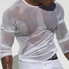 Sexy Transparent T-shirt Men Mesh Tops Sexy Tees Undershirt See Through Costume Fitness Breathable Slim Casual T Shirts Tshirts ► Photo 3/6