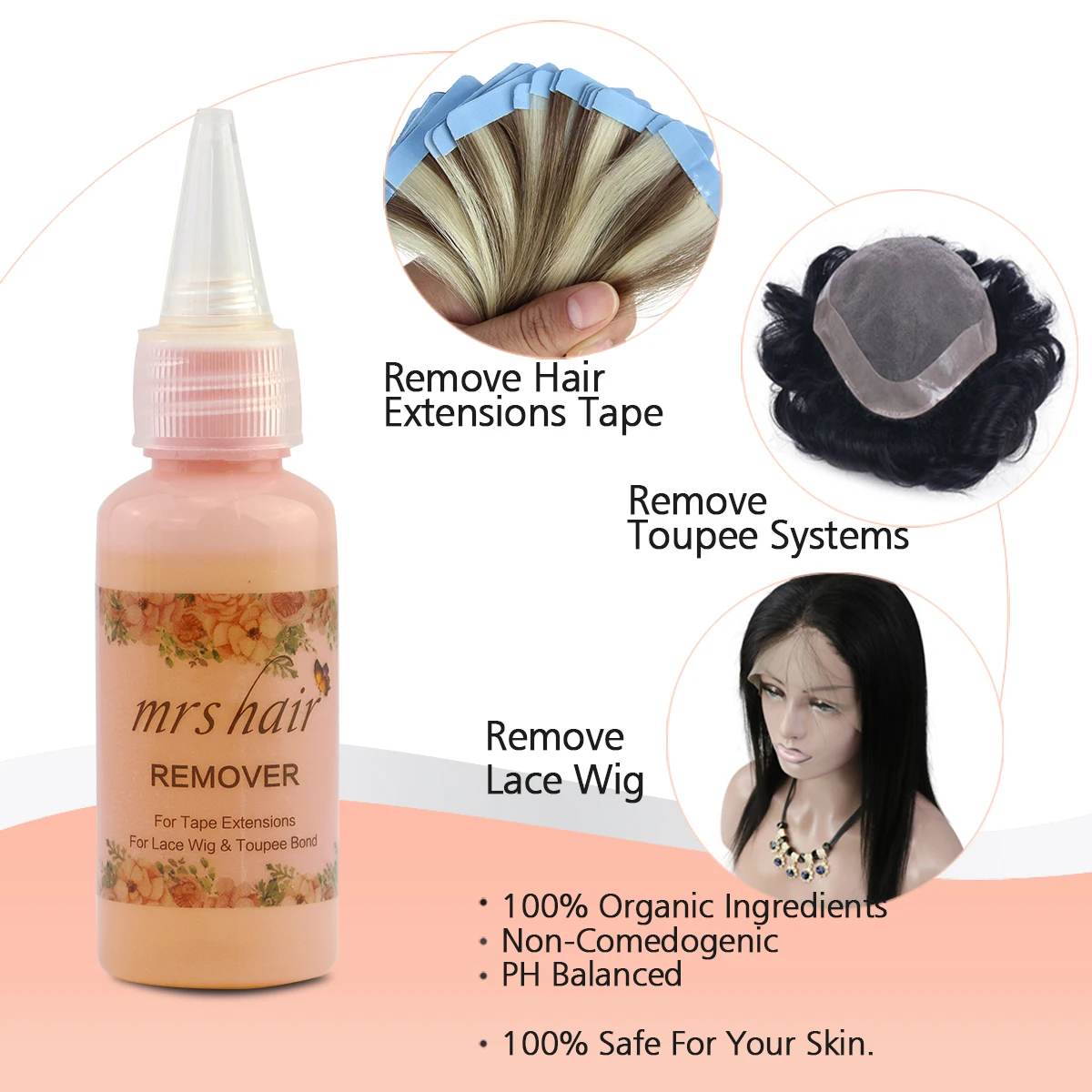

Hair Wig Glue Remover For Lace Wig Bond Toupee Tape Hair Extension Remover 30ml 118ml Liquid Adhesive Remover