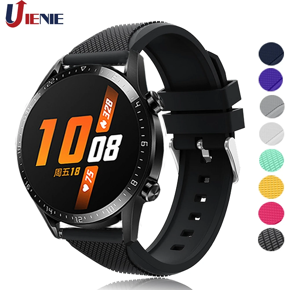 Ремешок силиконовый для Huawei Watch GT 2 46 мм/GT Active /Honor Magic Band браслет смарт часов GT2 22