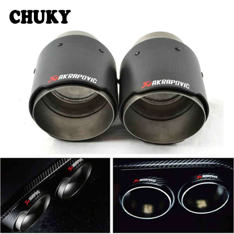 

Akrapovic Car Exhaust Carbon Muffler Tip For Cadillac ATS Jeep grand cherokee Prado Mazda 6 Atenza CX-5 CX5 2019 2016 2017 2018