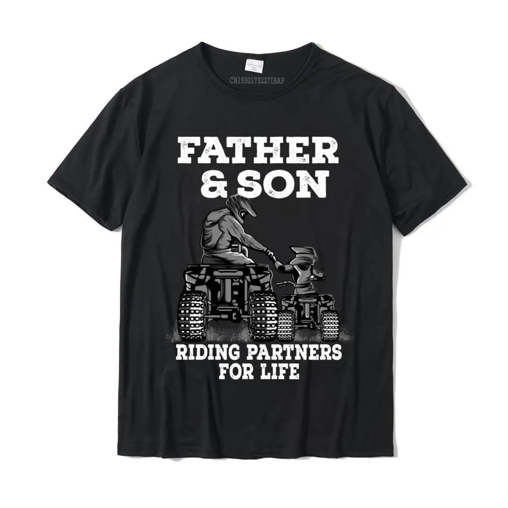 New Design Mens Tops Shirt Summer Printed On Tshirts All Cotton Short Sleeve Print Tops & Tees Round Collar Top Quality Quad Bike - Father and Son Riding Partners For Life ATV Gift Pullover Hoodie__27076 black