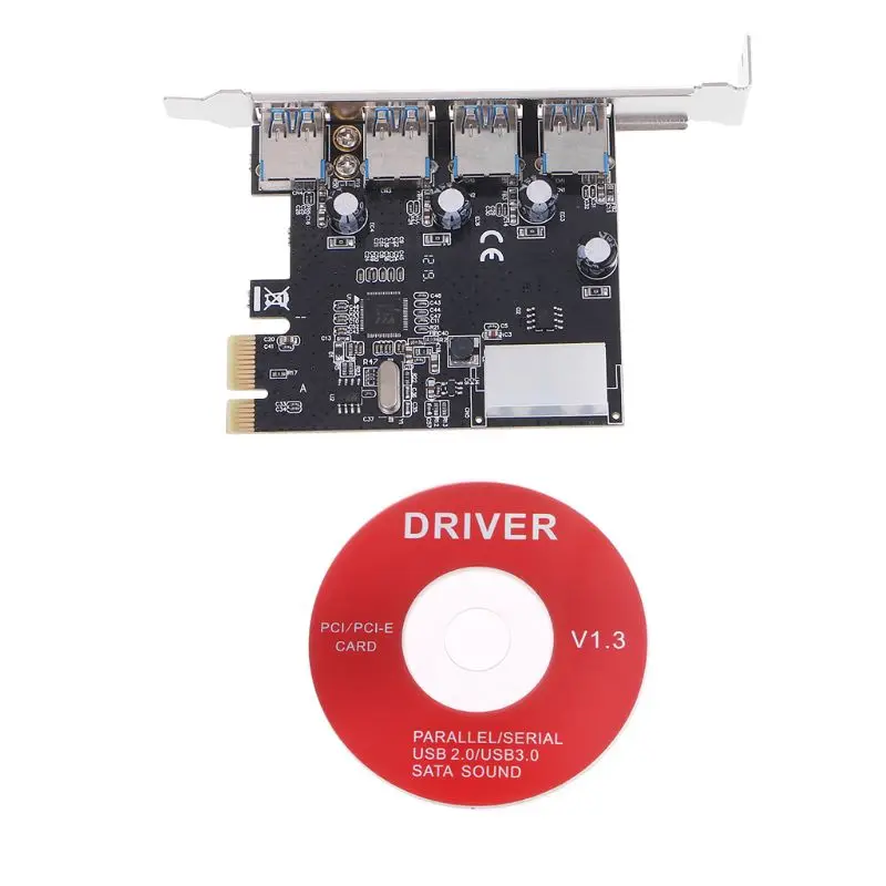 4 порта PCI-E к USB 3,0 концентратор PCI Express адаптер карты расширения 5 Гбит/с скорость