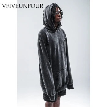 

VFIVEUNFOUR 2019 fashion new design Distressed Destroyed Hole Pullovers Men casual Sweatshirts Hoodies Hip Hop Hipster Tops