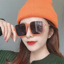 

2022 Adult Big Square Sunglasses Women Eyewear Shades Oculos PC Frame Eyeglasses Ladies Oversized Sun Glasses Female Gafas