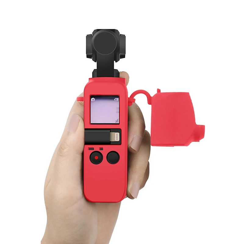 Для-DJI OSMO Карманный силиконовый защитный чехол с ремешком Защитные чехлы для DJI OSMO Карманный ручной карданный аксессуар