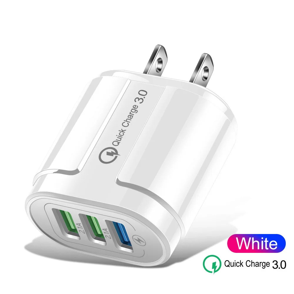OLAF 3 порта быстрое зарядное устройство 0 USB с вилкой для ЕС и США А умное настенное