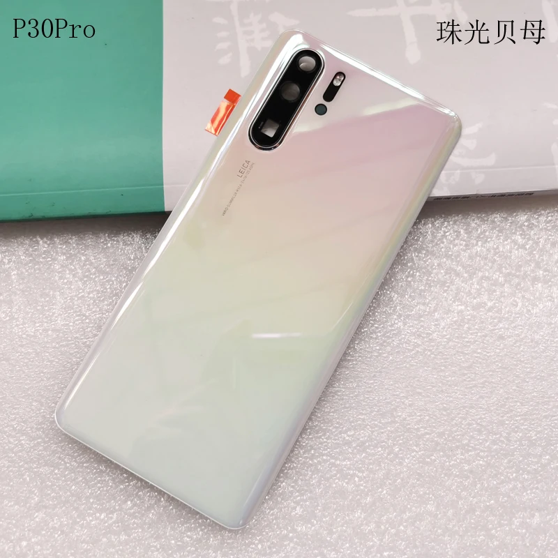 Для huawei P30 Pro Задняя крышка батареи задняя крышка корпуса дверная камера стеклянная рамка объектива для huawei P30 Pro запасные части