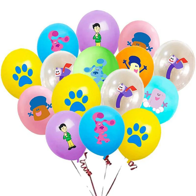 16Pcs/lot Blue's Clues Balloons Pink Blue Dogs Birthday for Baby Shower Party Decor Kids Air Globos Toys | Дом и сад