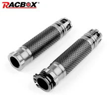 22 мм универсальный резиновый пористый резной руль мотоцикла ручки ЧПУ Алюминиевый сплав рукоятка для Honda Suzuki Kawasaki 6 цветов