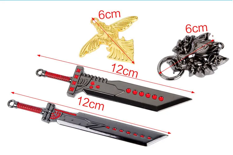 FF7 Final Fantasy набор fen li er Cloud Broadsword сплав 4 штуки в наборе аниме игрушка сопутствующие продукты Набор