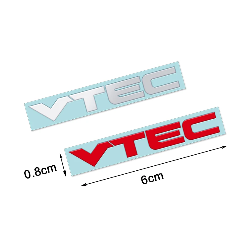 10 шт. 3D автостайлинг красный серебристый VTEC логотип металлическая эмблема никель наклейка из сплава для Honda Civic Accord Odyssey Spirior CRV SUV