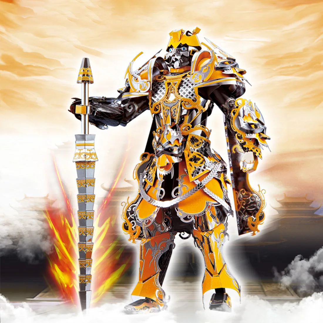 Китайская древняя сказочная сказка Titan Garuda Ptotect архитектурная модель с южными воротами Набор DIY 3D Металлические Пазлы сборная игрушка-головоломка