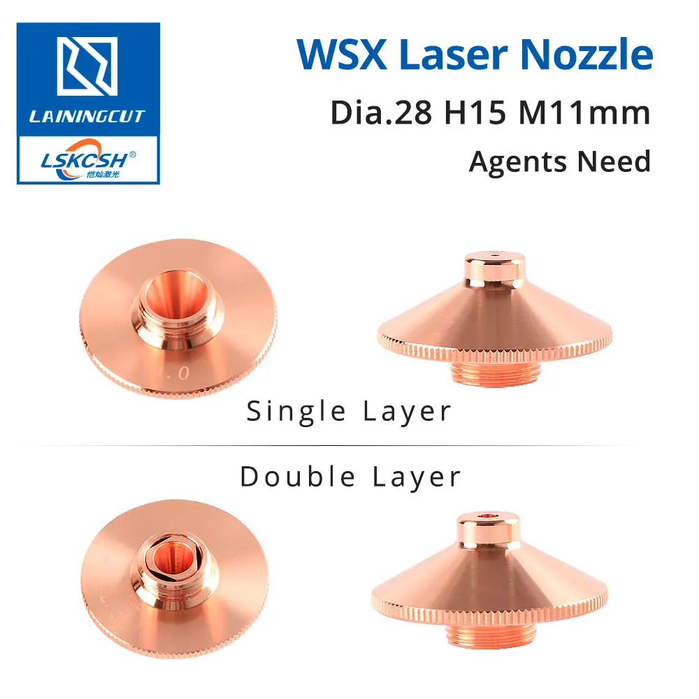 LSKCSH 10 шт./лот WSX лазерные сопла диаметром 28 мм H15 M11 Калибр 0 8 4 один/двойной слой для