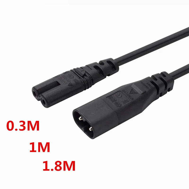 1 шт. IEC 320 2-контактный C7 женский C8 мужской фигуры 8 Мощность адаптер