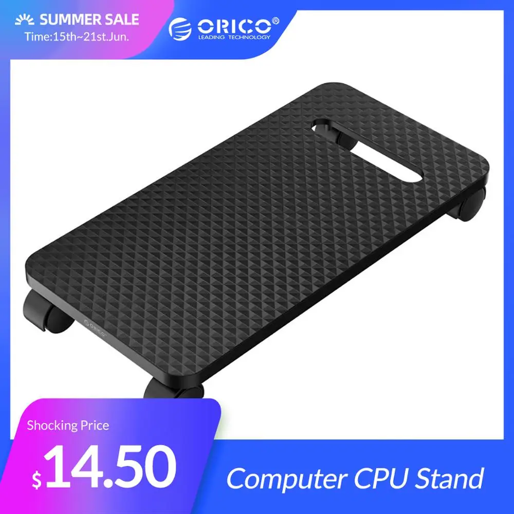 ORICO ABS Computer CPU Stand with Wheels for Computer Cases PC Towers Waterproof CPU Holder Black|Computer Cases & Towers| - AliExpress