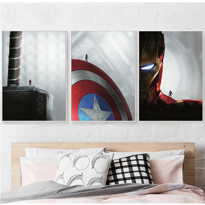 

Marvel Ant Movie Posters and Prints Captain America the first Avenger Abstract Wall Art Paint Canvas Painting Bedroom Home Decor