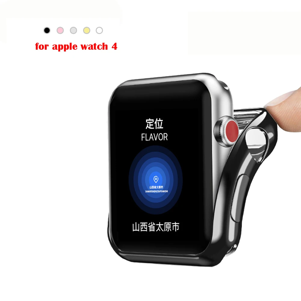 Силиконовый чехол для часов Apple watch 5 4 iWatch band 44 мм 40 защитный Замена ТПУ резиновый