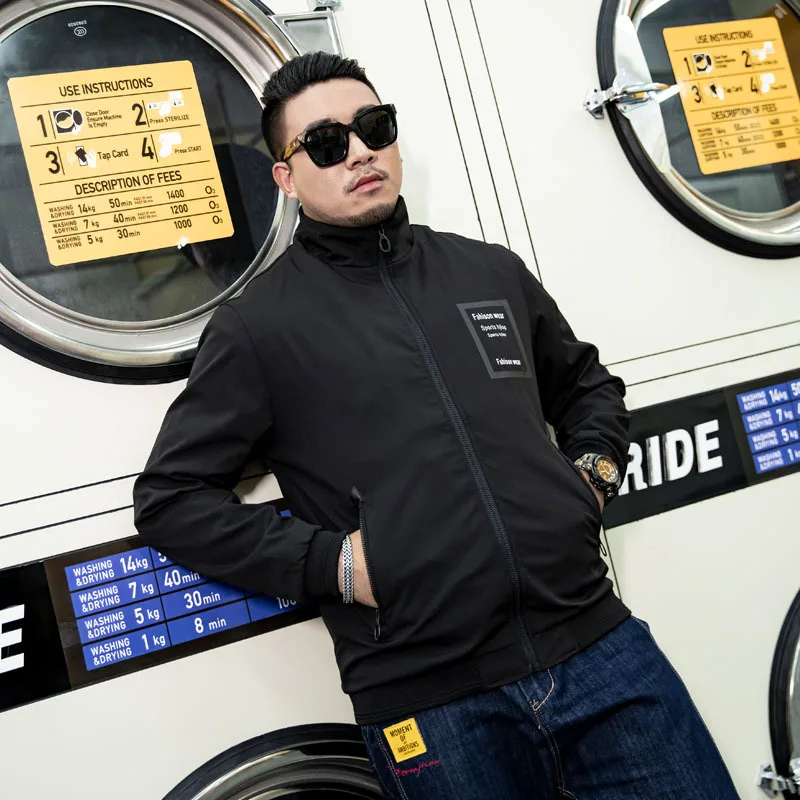 

2019 Autumn And Winter New Style Casual Jacket Plus-sized Elasticity Simple Printed Thread Closing Versatile Casual Coat