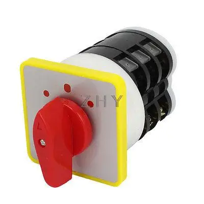 

AC 500V 16A on/off/on Rotary Panel Cam Universal Changeover Switch LW5D-16/3