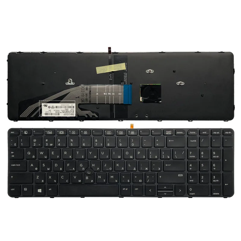 Новая русская клавиатура с подсветкой для ноутбука hp Probook 650 G2 655 G2 черная клавиатура с указателем