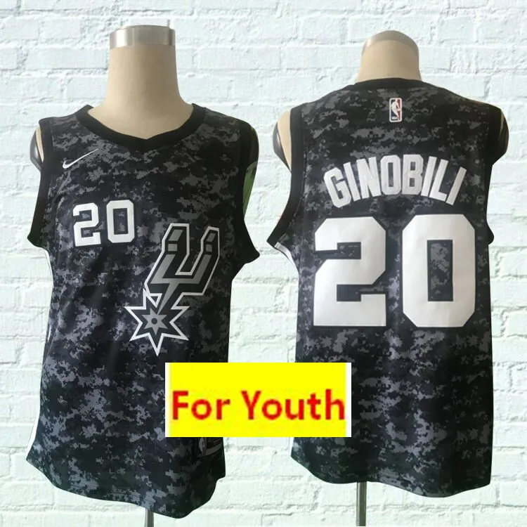 Baskeball San Antonio Tim Duncan Parker David Robinson lamarcos Aldridge Manu Ginobili DeMar DeRozan женские Молодежные Трикотажные шорты - Цвет: As photo