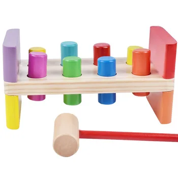 

Wood Beat Piling Toy Knock Hamster Game Colorful Beat Piling Toy Knock Hamster Table Game Learning Educational Toys
