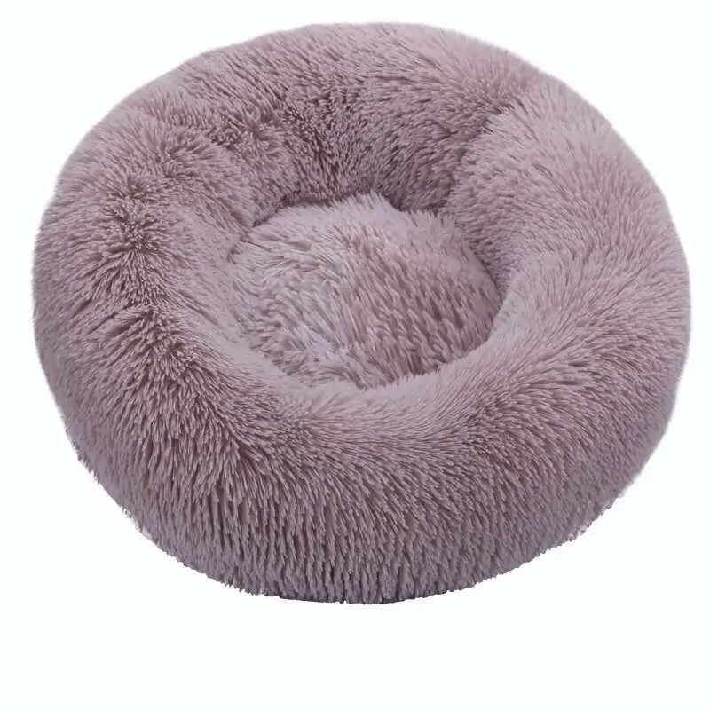 round cat bed soft plush best cushion dog bed