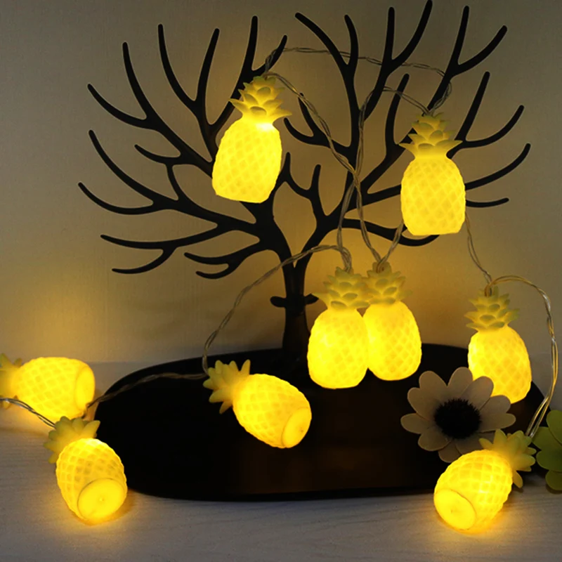 

Pineapple LED Lighting Strings Fairy String Light Warm White With Battery Operated For Wedding Party Home Decoration