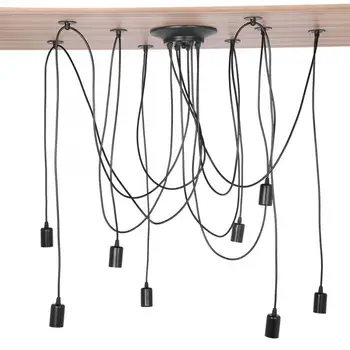 

8 Head Industrial Vintage Style Pendant Light Holder Ceiling Lamp Hanger Fixtures Shell Base Lamp Bulb Holder Pendant Lighting