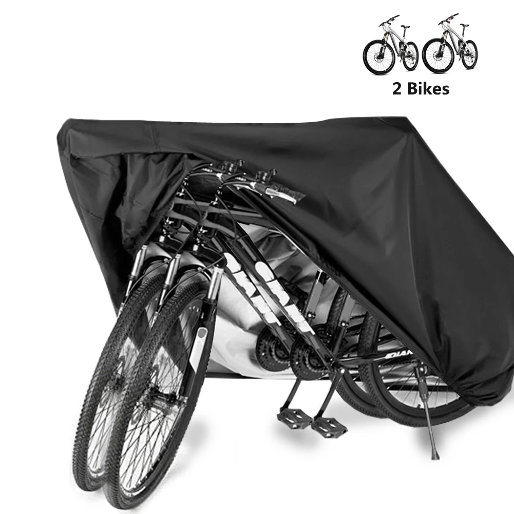 Red Waterproof For 2 Mountain Bike Bicycle Cycle Storage Cover w/ Buckle Outdoor 
