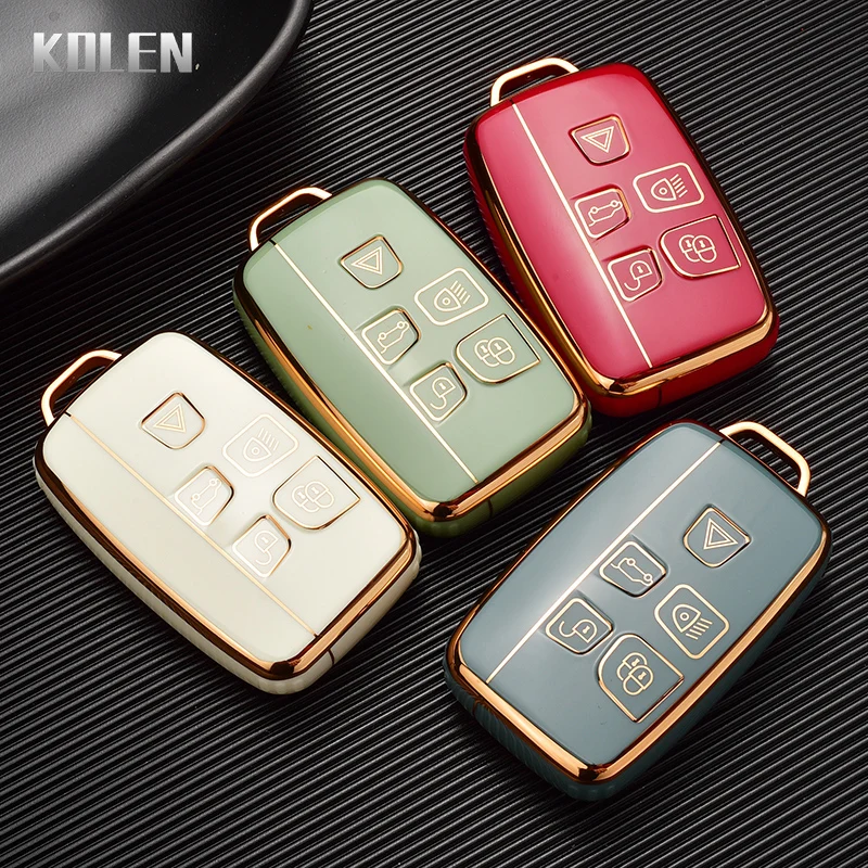 Plating TPU Car Key Case Shell Cover Fob For Land Rover Range Evoque Sport Freelander Discovery Velar Jaguar XE XF XJ | Автомобили и