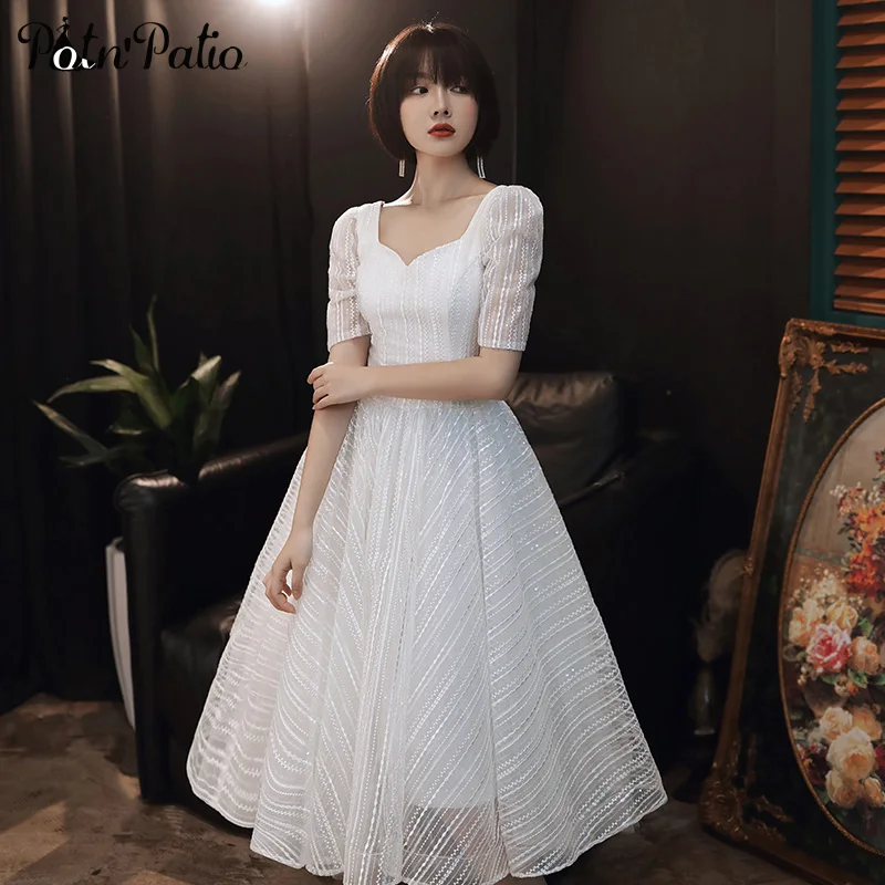 Elegant White Prom Dresses 2020 Simple 