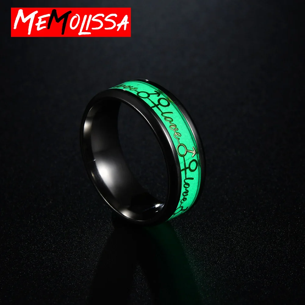 Модное светящееся кольцо с покрытием для мужчин и женщин темные золотые парные