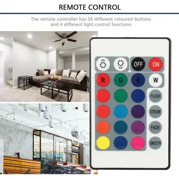 

2020 1 Set RGB 16 Colors 4 Different Light Control Functions Remote Control Box DC 12V For LED Light Strip Security Safety